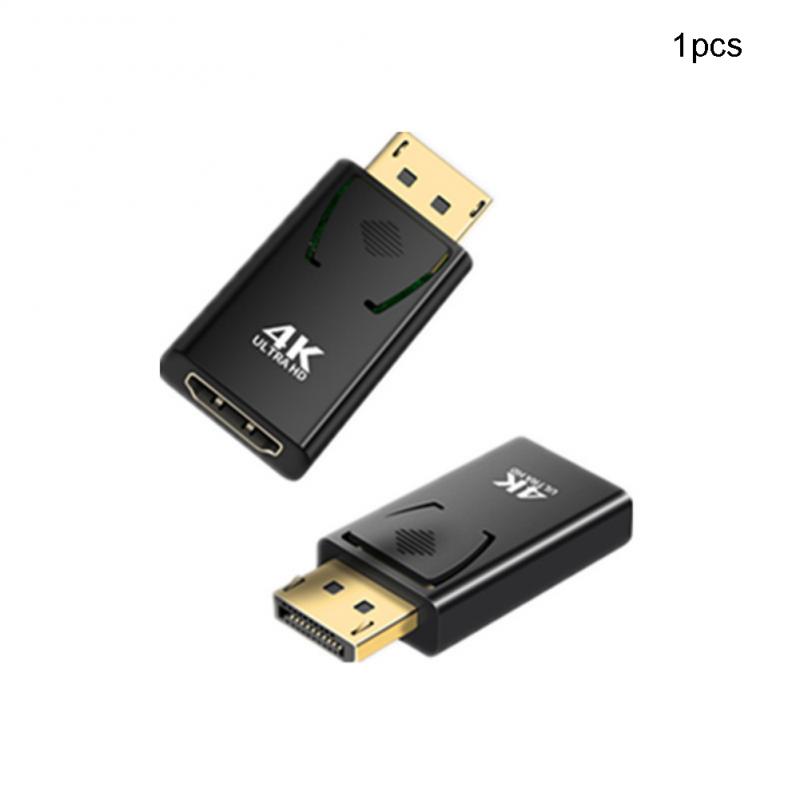 4K Displayport Naar Hdmi-Compatibele Adapter Converter Weergavepoort Mannelijke Mini Dp Naar Vrouwelijke Hd Tv-Kabel Aanpassen Video Voor Pc Tv-Kabel: Black