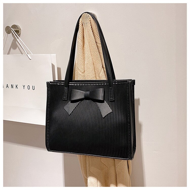 Sac à main tissé fait maison, sac à bandoulière avec nœud, Kit fait main pour débutant, fourre-tout à la , accessoires de couture artisanaux: Black