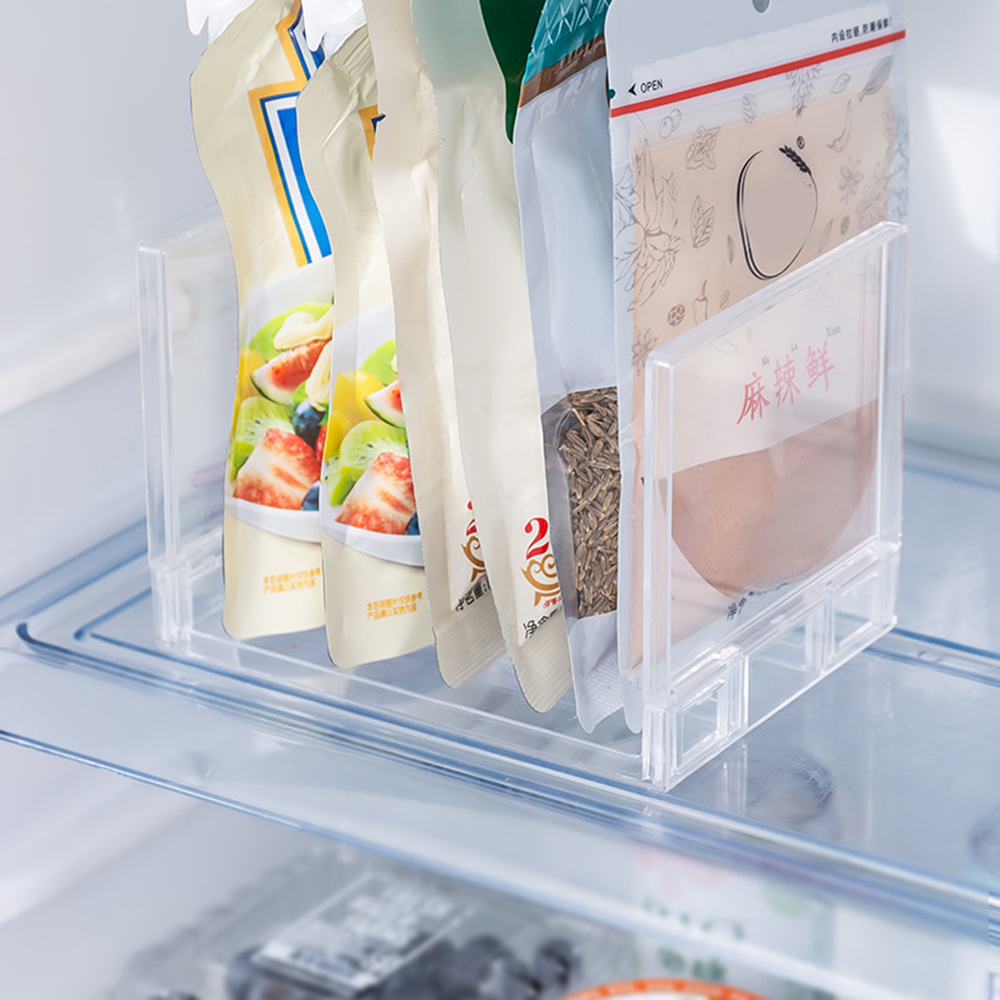 Transparant monteren koelkast plankverdeler ruimtebesparend rek koelkastopslag koelkastverdeler standaard keukenorganizer