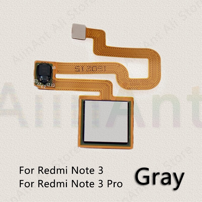 Cable flexible Original para Xiaomi Redmi Note 3 3s Pro, Sensor de huella dactilar, botón de inicio trasero: Note 3 Gray