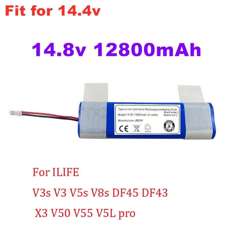 Original Akku Für ILIFE V3s V5s V8s DF45 DF43 V3 X3 XL50 V50 V55 V5S V5L Profi 14,8 V 6800mAh Roboter Reiniger Teile: 12800mAh