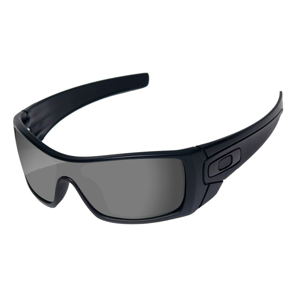 Alphax lenti di ricambio polarizzate a specchio nero cromato per-oakley Batwolf occhiali da sole montatura 100% protezione UVA e UVB