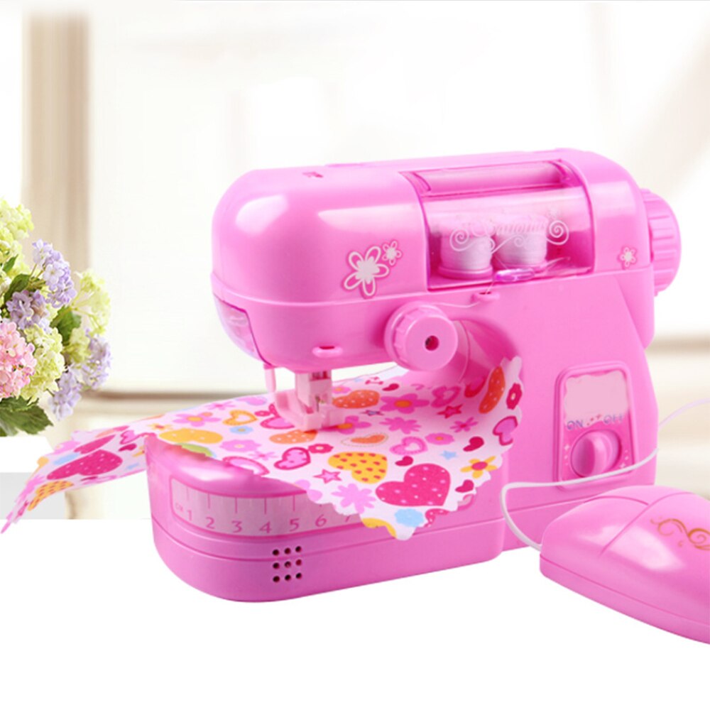 Mini máquina de coser de juguete de simulación pequeños niños juguetes para juego de imitación papel jugar juguete educativo para edades tempranas