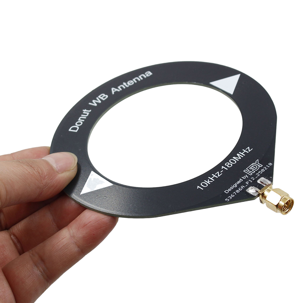 Mini Circle Antenna 10kHz-180MHz MW SW Looping Antenna Donut Broadband Antenna Donut WB Antenna for Radios Walkie Talkies SDR