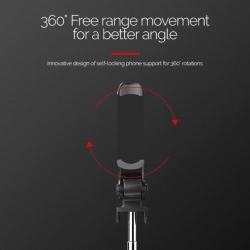 XT-09-Mini trípode/palo Selfie móvil, soporte de tamaño de viaje con Bluetooth, remoto, plegable, para viaje