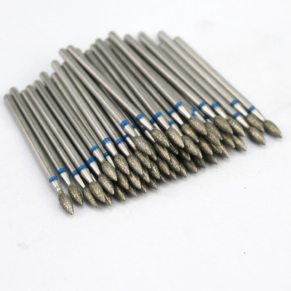 Ponceuse électrique pour ongles, jeu de mèches diamantées, fraise pour manucure, cuticules, accessoire pour Nail Art, 50pcs
