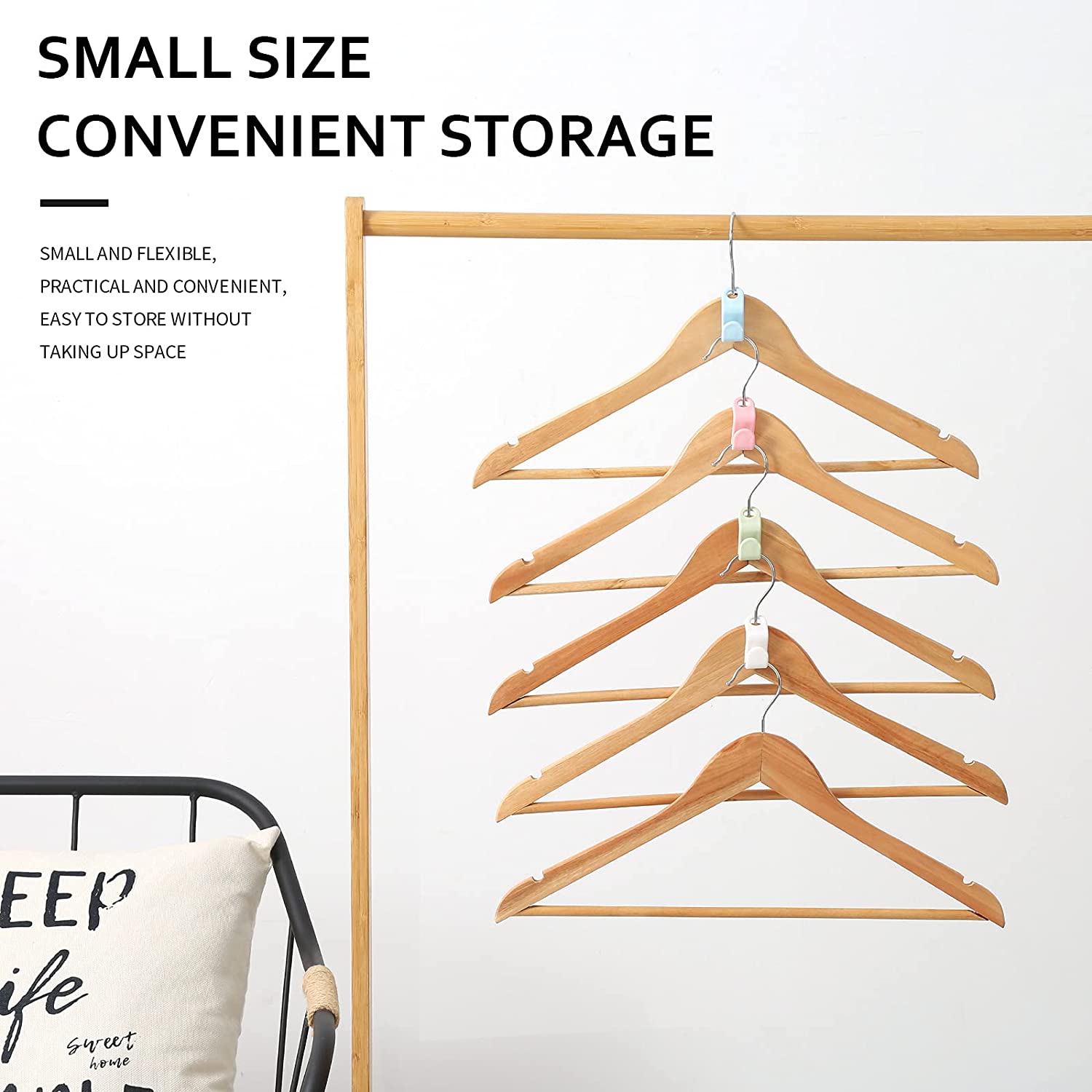 10/5Pcs Clothes Hanger Extenders Hooks Heavy Duty Cascading Connection Hooks Space Saving Clothes Organizer Closet Plastic Clips