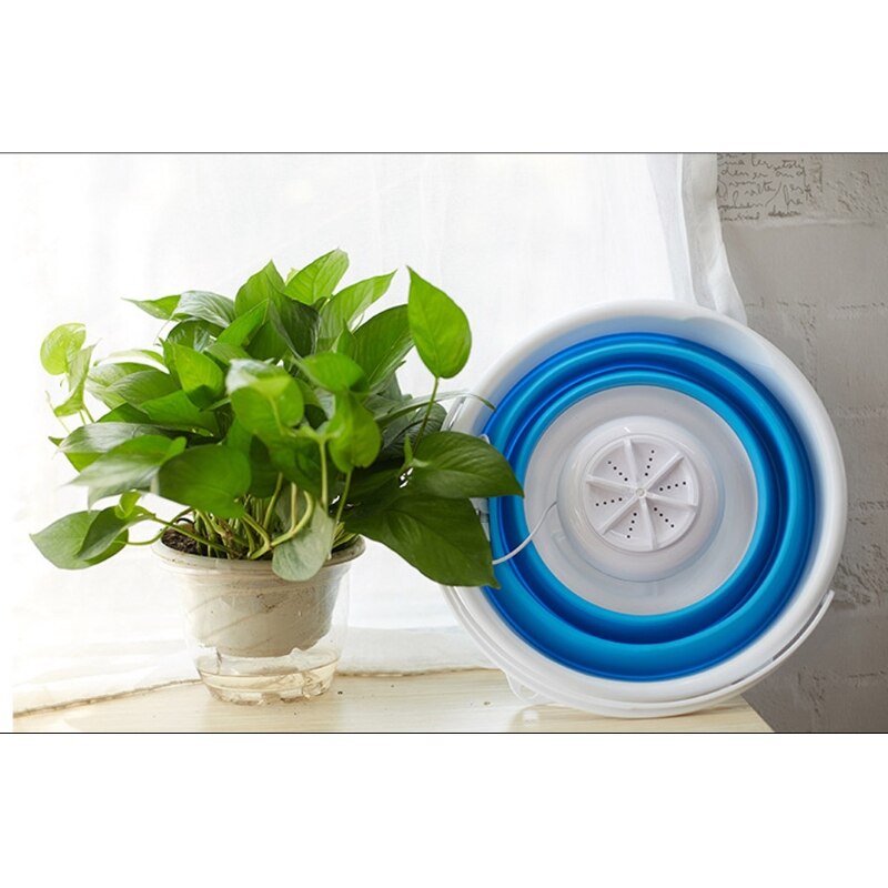 Mini Portable Folding Washing Machine Storage 10L Large Capacity Turbine Washer USB Rechargeable Environmentally