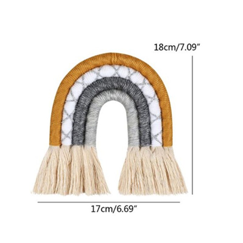 Home Decor Regenboog Weven Ornament Nordic Verse Eenvoudige Kid Kamer Muur Opknoping K1KC: 7HH102946-L