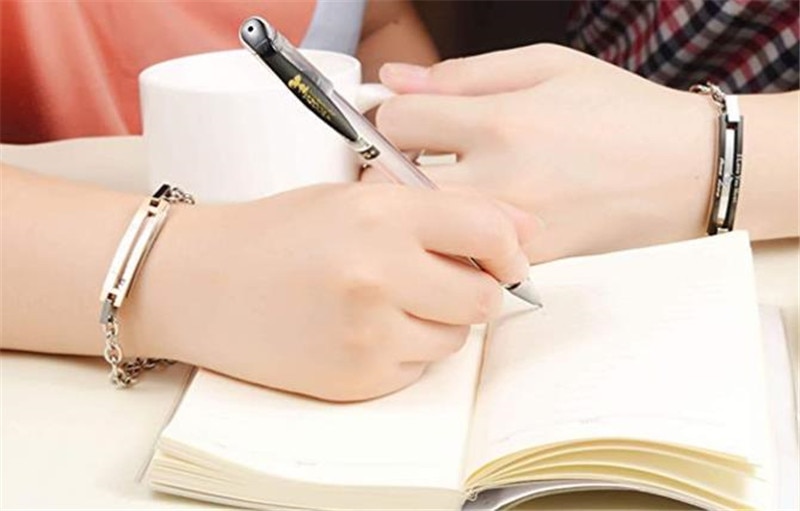 Charm Bracelet Stainless Steel Chain Link Bracelet for Couples Adult I Love You Most Zirconia Valentine's Day pulseira feminina