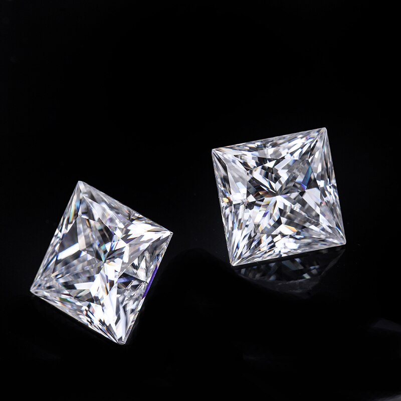 3*3Mm Princess Cut White Moissanite Stone 0.16 Karaat Moissanite