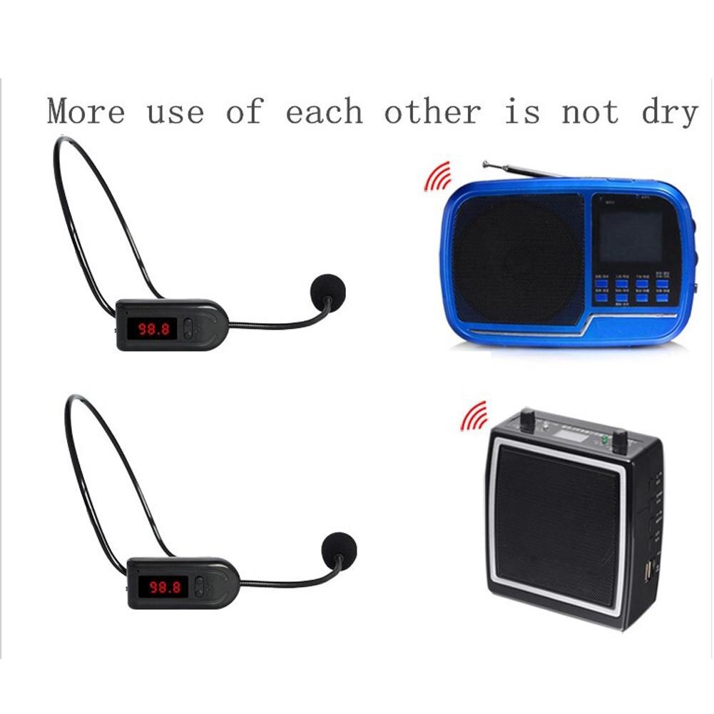 Portable FM Wireless Microphone Headset For Loudspeaker Teaching Tour Guide Meeting Lectures Guide Portable Megaphone Radio Mic