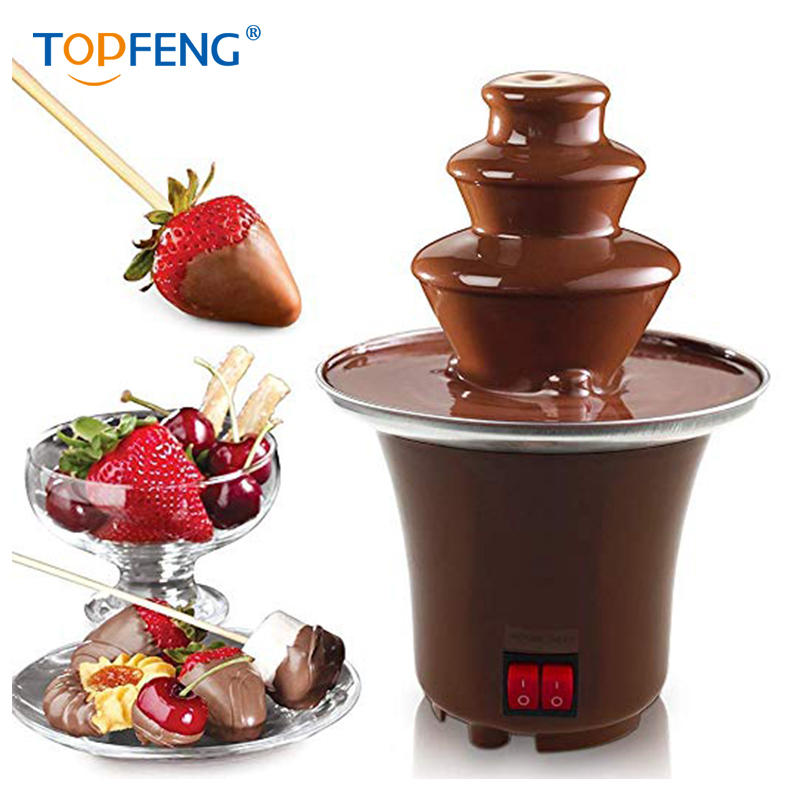 Topfeng mini chokolade springvand husholdnings chokolade smeltemaskine elektrisk opvarmning chokolade springvand hjem