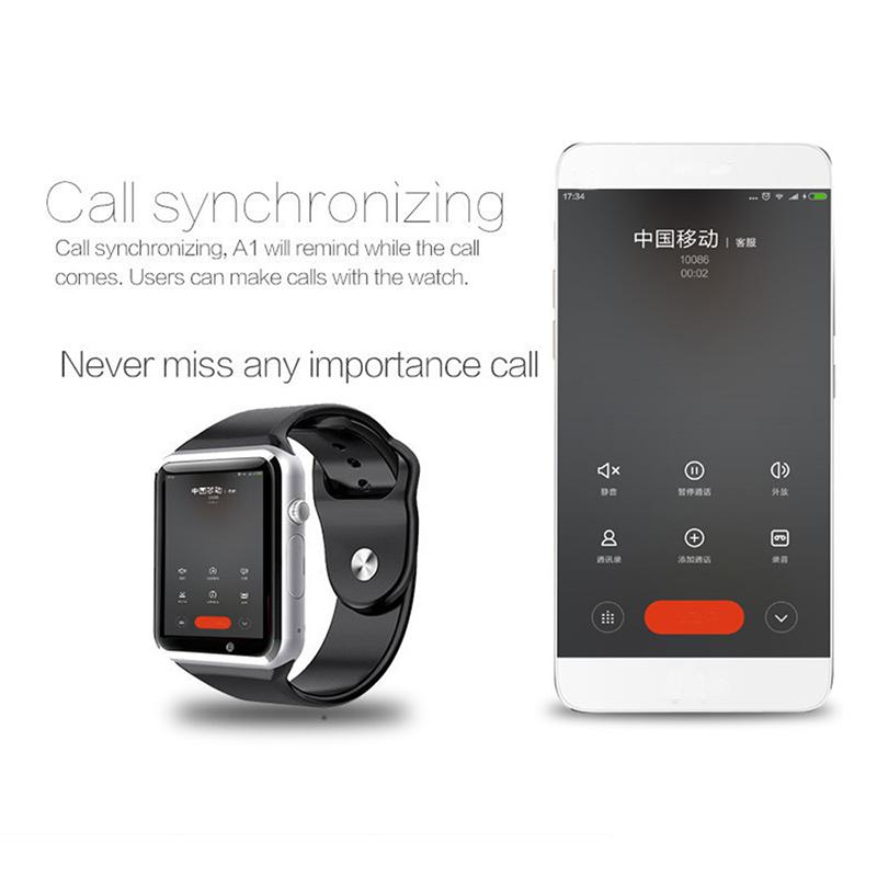 Smart Watch Clock Sync Notifier Supports SIM TF Card Connectivity for For Apple Iphone Android Phone Smartwatch