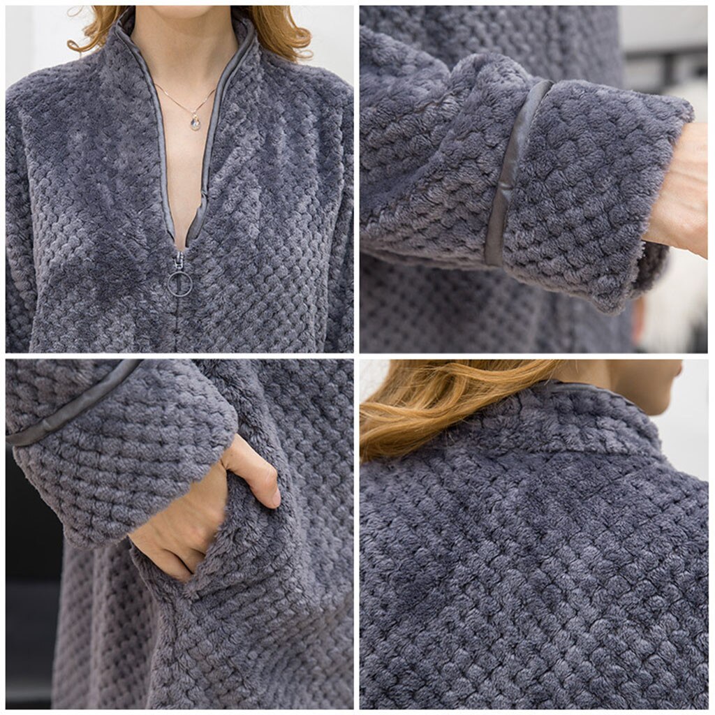 Dressing Gowns For Women,Fleece Ladies Soft Tie Front Dressing Gown Robe Sleepwear Bathrobe Long Marks and Spencer Robe F20