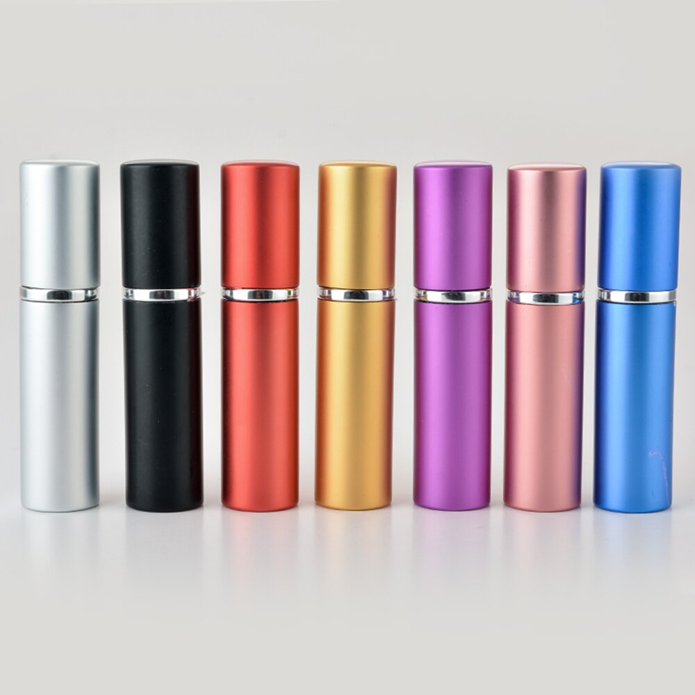 5ML Mini Draagbare Aluminium Navulbare Parfum Fles Met Spray Lege Cosmetische Containers Met Verstuiver voor Reiziger