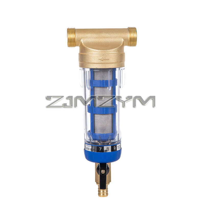 Förfilter för hela huset, kopparhuvud, vattenfilter för främre renare, spin-down, sedimentförfilter 3/4: Röd