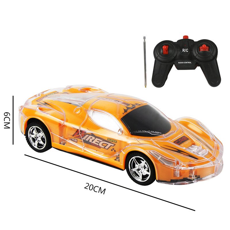 RC Car 1/24 Simulation s High Speed Remote Control Racing With 3D Lights Kids Toys: Yellow