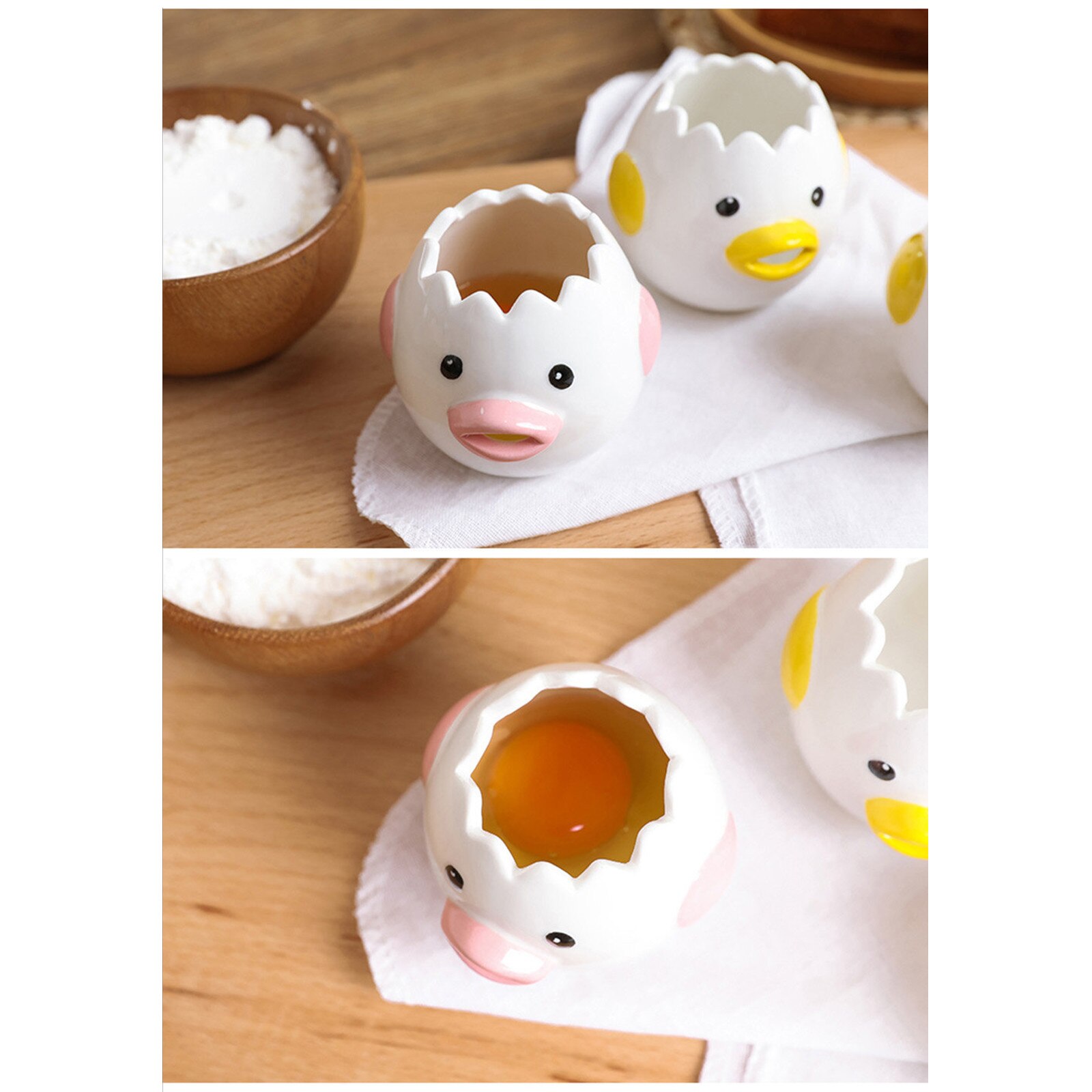 Cute Little Chicken Ceramic egg White Separator Egg Separator Egg Yolk Protein Separator Filter Baking Tools Egg Tools