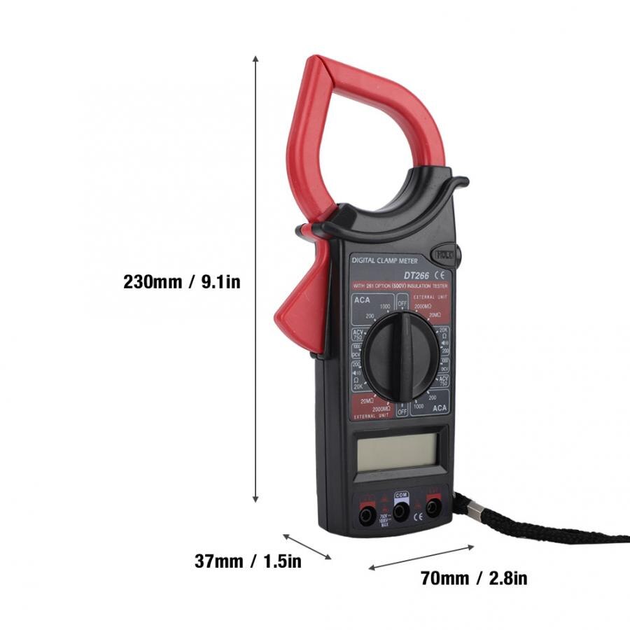 Clamp Meter 1000V/750V DC/AC Clamp Meter 200/1000A Ammeter Digital Multimeter with LCD Display Multimeter