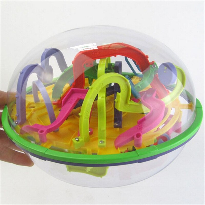 Boule de puzzle 3D, 100 étapes, boule d'intellect magique, sphère labyrinthe, jouets obstacles, test du cerveau, entraînement de l'équilibre