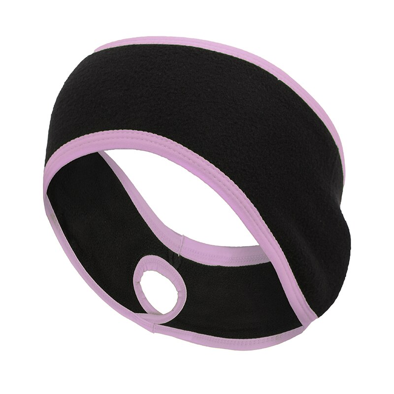 Esporte feminino rabo de cavalo bandana lã orelha banda warmer cabeça envoltório inverno correndo bandana sweatband para meninas ao ar livre: Rosa