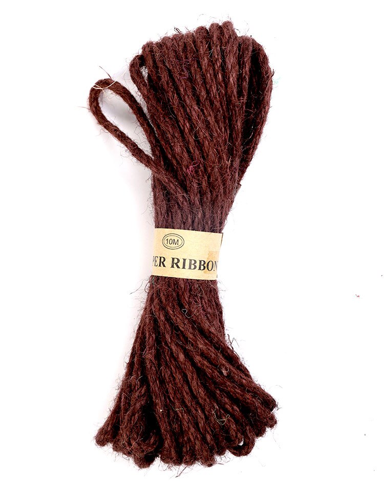 5m/ ruller håndværk hessian hamp reb strik sejlgarn papir originalitet gør-det-selv bryllup fest festival dekoration snor snor wrap: 5.  b4-11