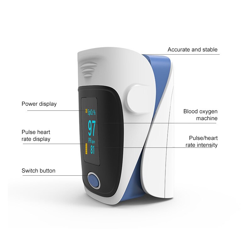 Finger Pulsoximeter Tragbare Oximetro De Pulso Fingertip Pulsoximeter Herz Rate Monitor Blut Sauerstoff Gesundheit Pflege Ausrüstung Meter