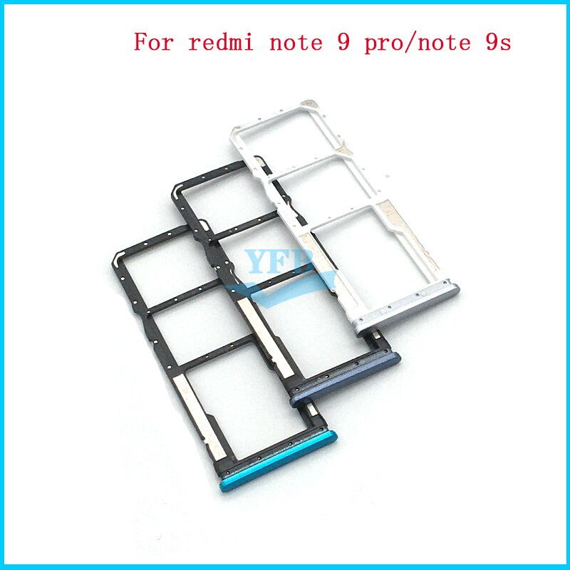 20 stk til xiaomiredmi note 9 pro note 9s læser sim & sd-kort bakkeholder slot adapter udskiftningsdel