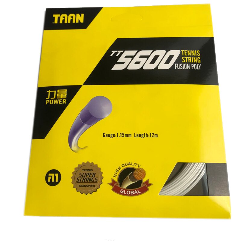 1PC TAAN Tennis Polyester TT5600 tennis racket strings 1.15mm tennis woven string 12M