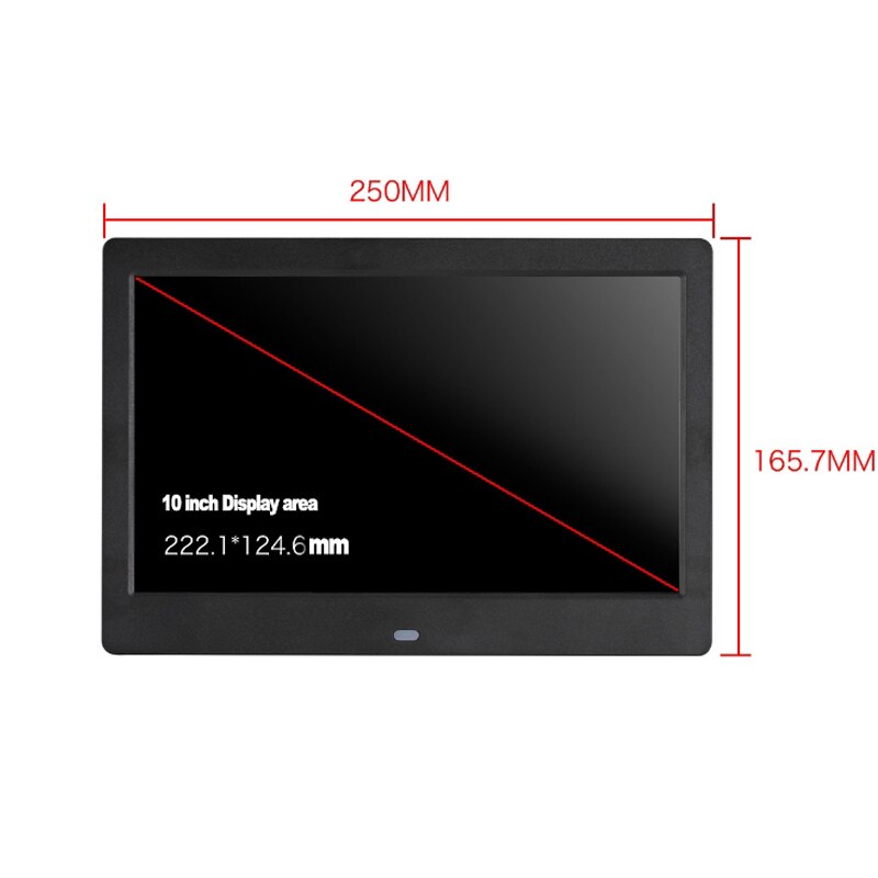 10.1 "HD fotografia cyfrowa obraz w ramie Mult-odtwarzacz multimedialny MP3 MP4 budzik na prezent