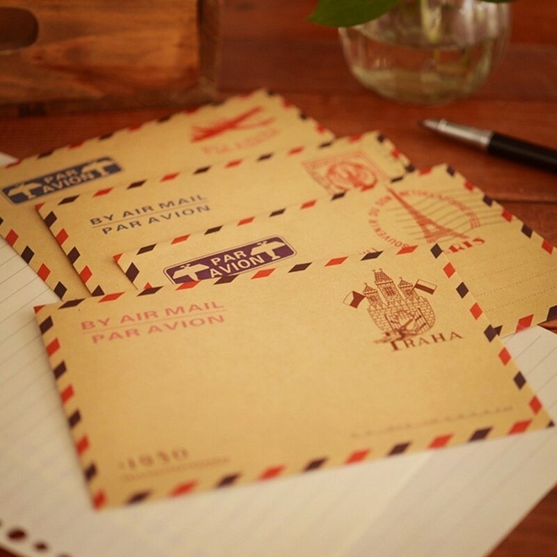 Lot de 10 enveloppes Poly Vintage, 9.7x7.5cm, en papier de rangement en papier pour cartes postales en papier de rangement pour lettres cartes postales