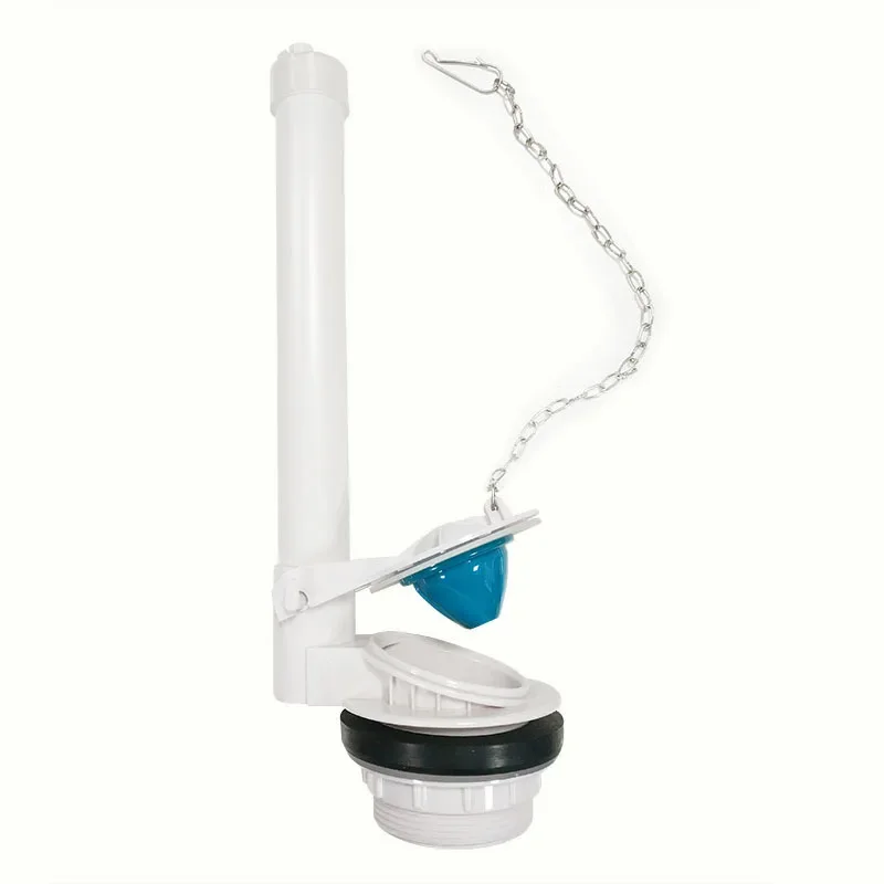 Válvulas de descarga de drenaje de cadena de inodoro, sello de válvula de parada de agua, cubierta de aleta, accesorios de repuesto para tanque de taburete, accesorio de baño, 1 Uds.: Cromo
