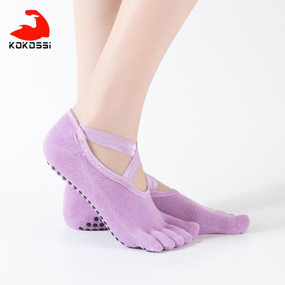 KoKossi Lace Split Toe Yoga Socks Skin-friendly Breathable Non-slip Sweat-wicking Quick-drying Non-pilling Yoga Sports Socks: 05