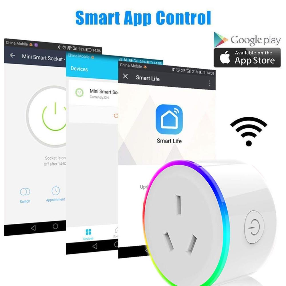 AU Tuya Mini Wifi Smart Plug/Australia Wifi Smart Plug Socket Compatible With Alexa Google Assitant and IFTTT