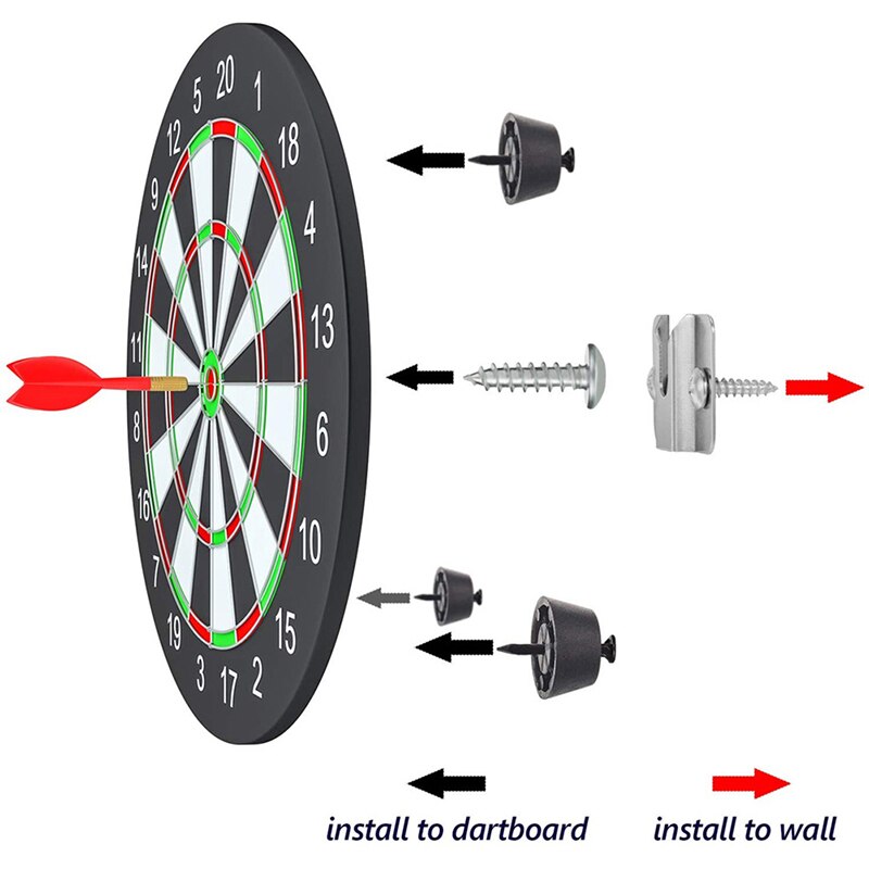1 sæt darttavle monteringsbeslag hardware kit skruer dartskiver til ophængning af darttavle> 6 års jetting /