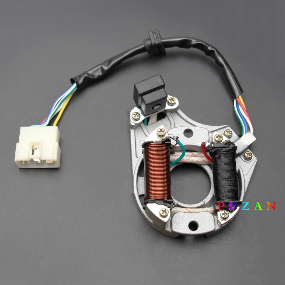 ATV Quad STATOR IGNITION MAGNETO PLATE For 50CC 70CC 90CC 110CC 125CC Chinese 2 Coil Taotao Coolster Sunl JCL PPZAN: A