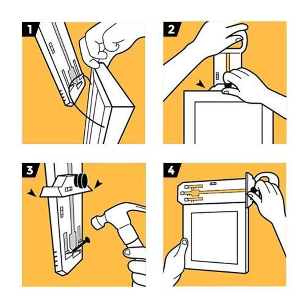 ABS photo frame ruler spirit level angle measuring instrument Picture hanging kit measuring ruler for hanging pictures