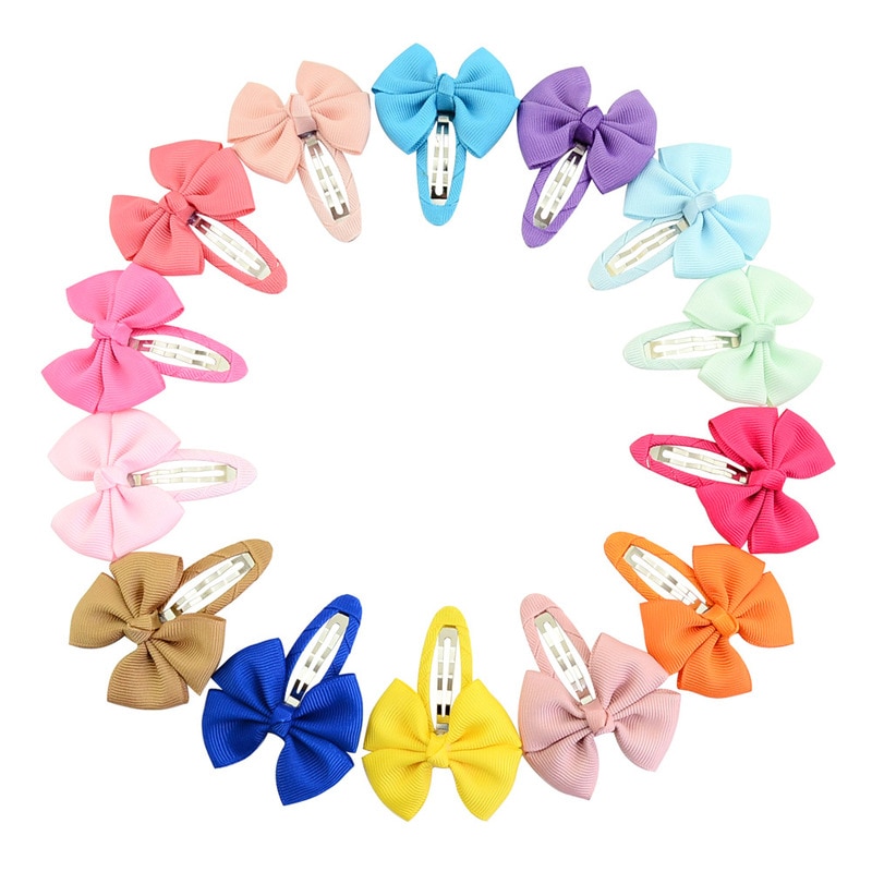 Barrettes pour cheveux à nœud papillon, couleur unie, accessoires mignons pour bébés filles, couvre-chef, Barrettes pour enfants,