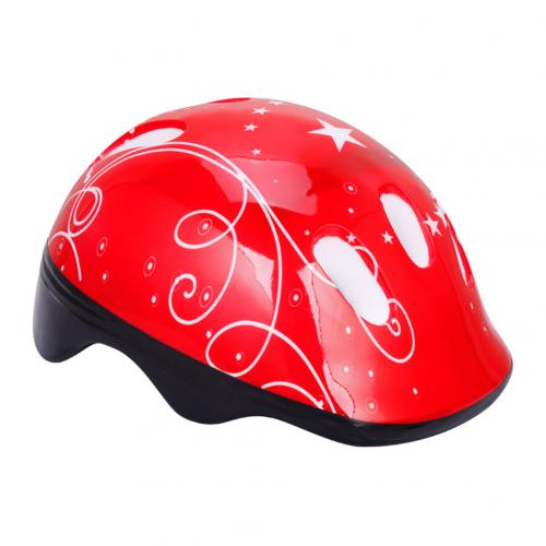 Outdoor Fiets Helm Knieschijf Elleboog Pols Guard Ondersteuning Skateboard Rijden Set: Rood