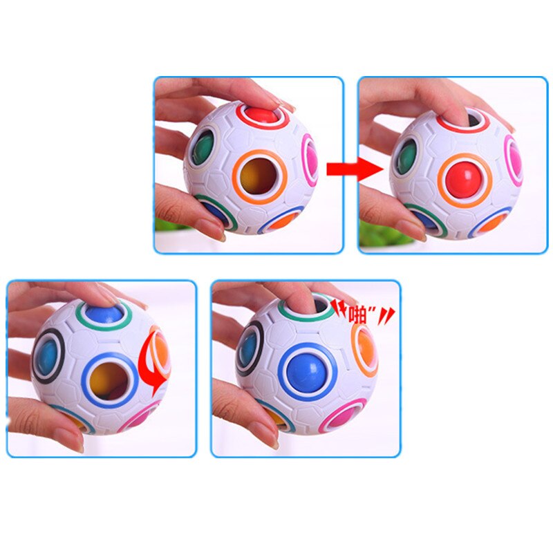 YongJun Magic Rainbow Ball Stickerless Round Puzzle Early Education Fun Toys Children Intelligence Toys Parent-child