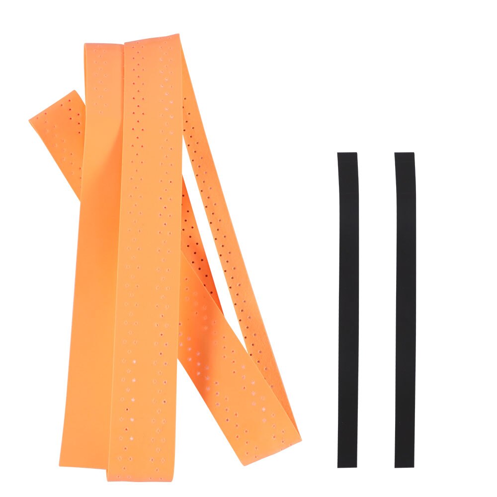 Racket Grip Tape Thickened Badminton Sweat Absorbing Punch Non Slip Breathable Knitting Grip Belt Tennis Sport Supplies: Orange