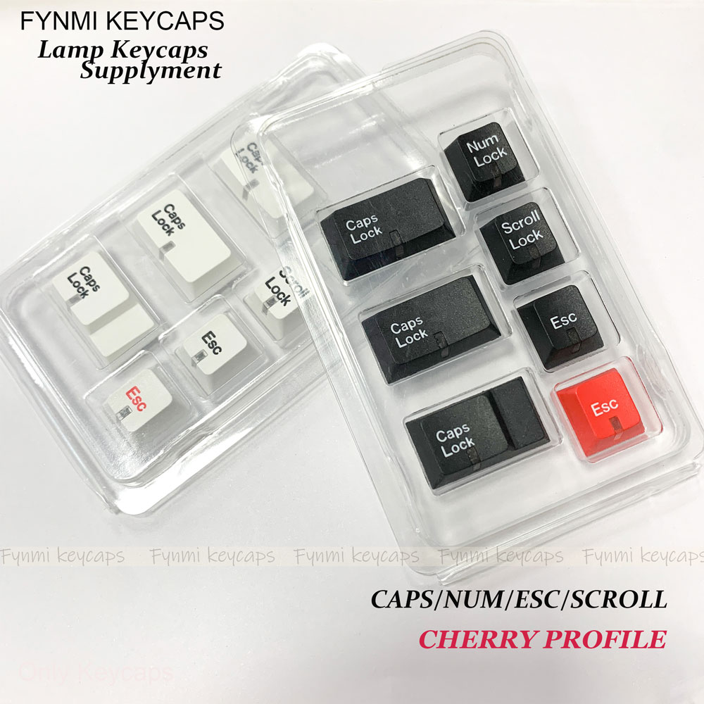 Red Esc Fynmi Bow Wob Caps/Num/ESC/Scr Cherry Profile PBT Lamp keycap for mechanical keyboard