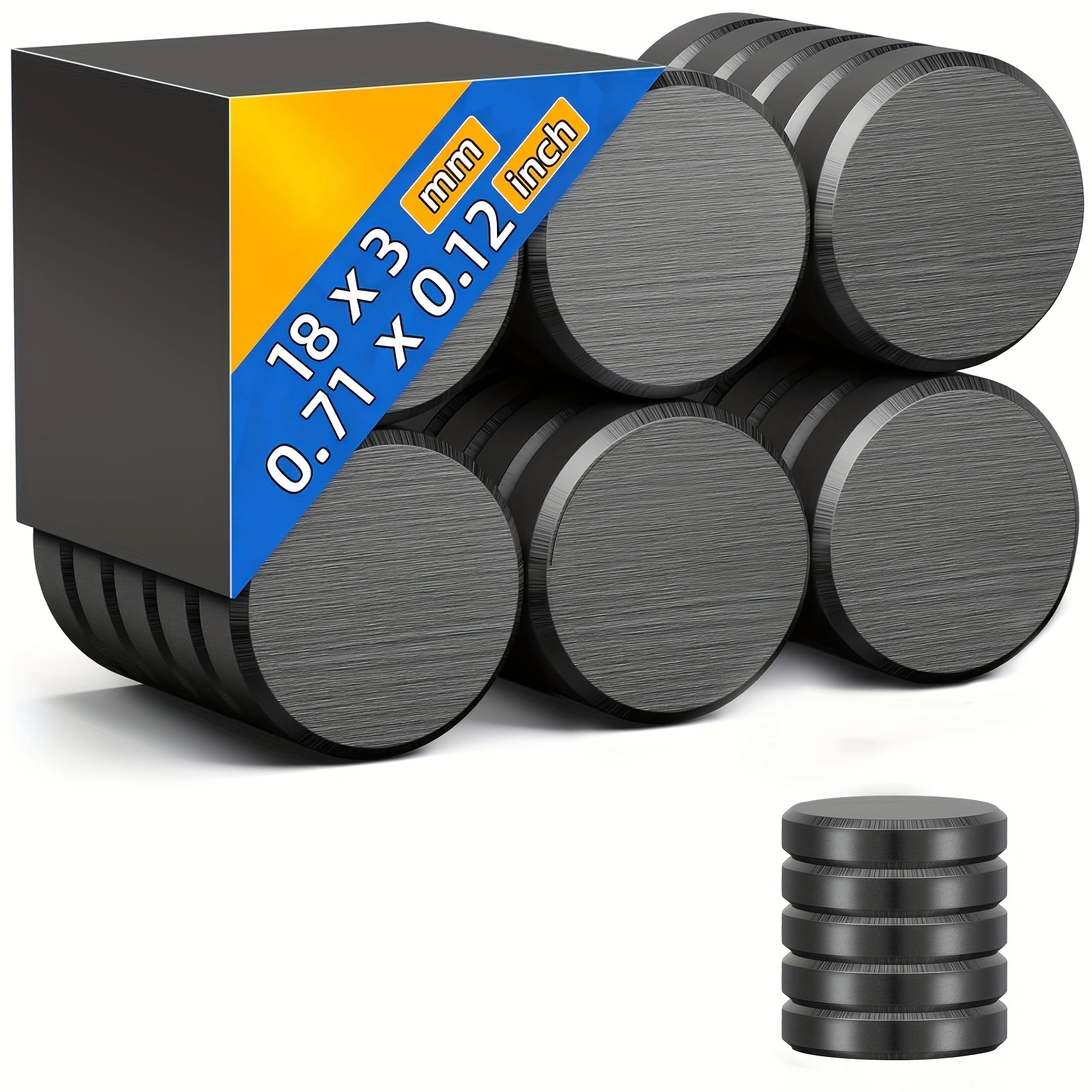 15x3 18x3 18x5 25x5mm imán redondo pequeño negro imán de ferrita para nevera imán redondo para altavoz imán permanente