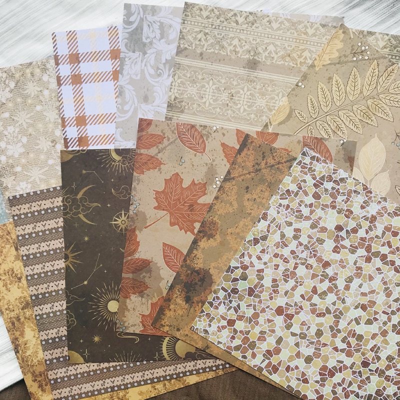 36 sheets 6"X6" 230gsm Time patterned paper Pad DIY Scrapbooking paper pack handmade paper craft Background pad Alinacraft