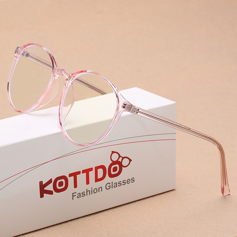 Lunettes rondes en plastique pour femmes, Anti-lumière bleue, pour myopie, Vintage, Tr90, monture optique, pour ordinateur