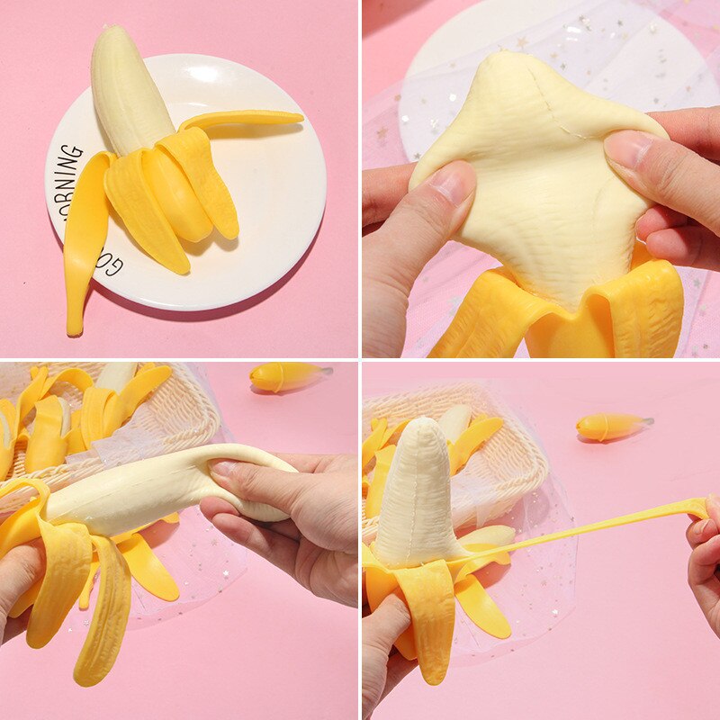 16CM Banana Squishy giocattoli spremere Antistress novità giocattolo Antistress sfiato scherzando decompressione giocattoli divertenti giocattoli Antistress