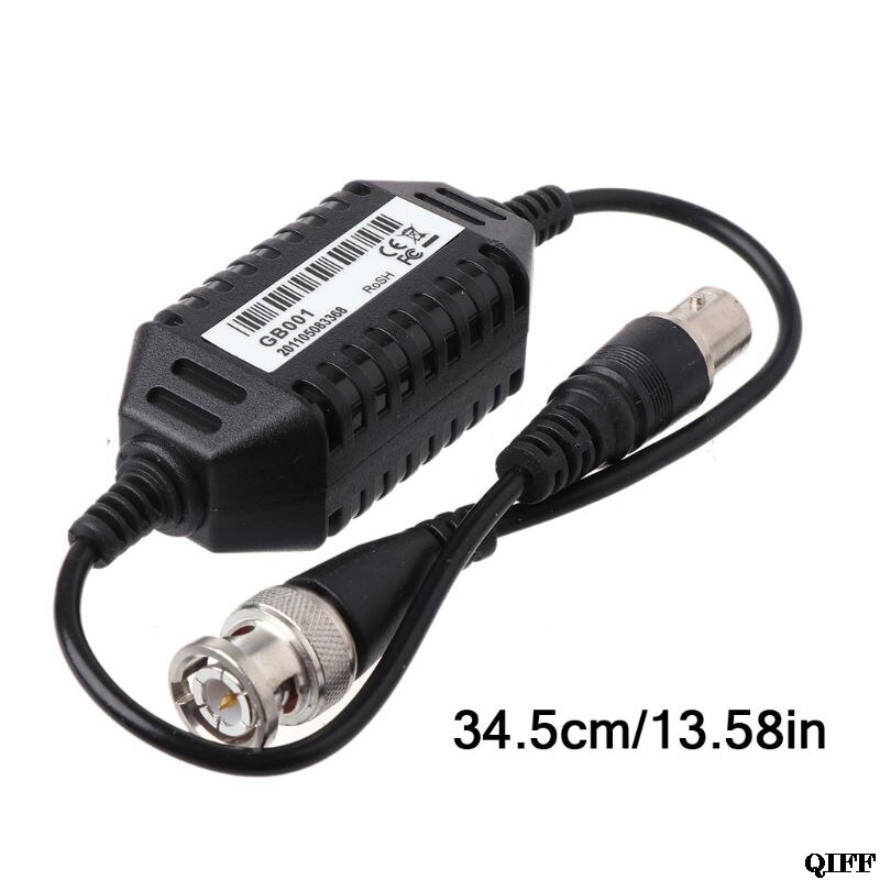 Male to Female Coaxial Video Ground Loop Isolator with Built-in Video BALUN for CCTV Camera June 11