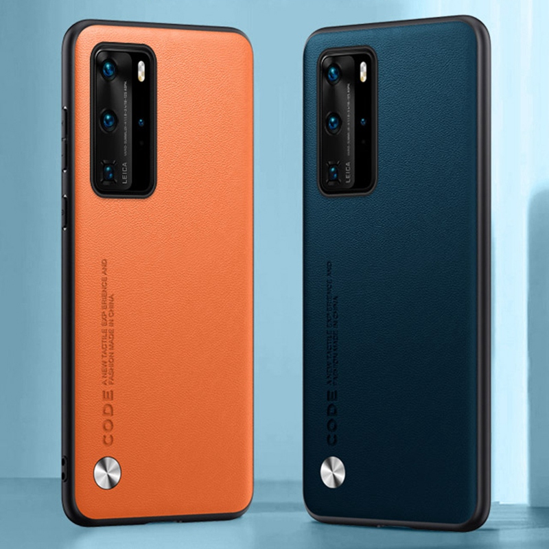 Luxus PU Ledertasche Für Huawei P40 Pro Plus Zurück Abdeckung Matte Silikon Voller Schutz Telefon Fall Für Huawei P40 Lite 5G 4G