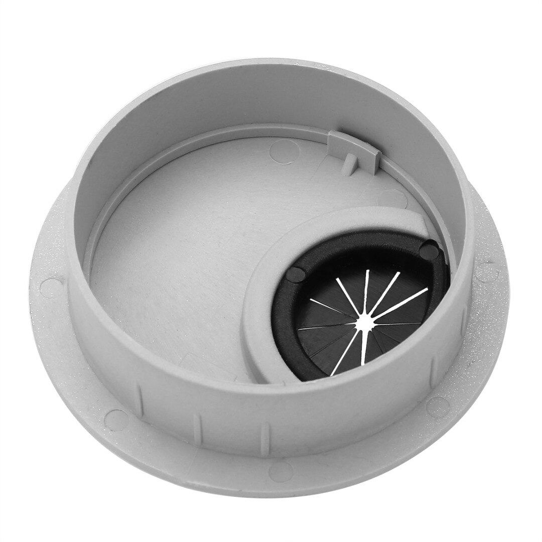 1pc 80mm Round Computer PC Table Cable Wire Outlet Silver Desk Grommet Cable Hole Cover Line Holder Surface Wire Hole Cover